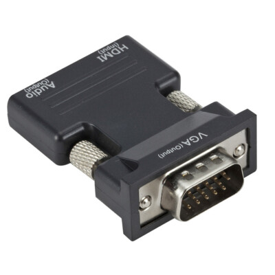HDMI > VGA Konverte Adapter HDTV 1080p Audio & Videokabel für PC Laptop Computer