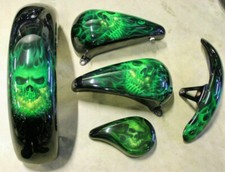 EVO Tank inkl. Fender + S&S Luftfilterdeckel mit Airbrushlack für Harley Softail