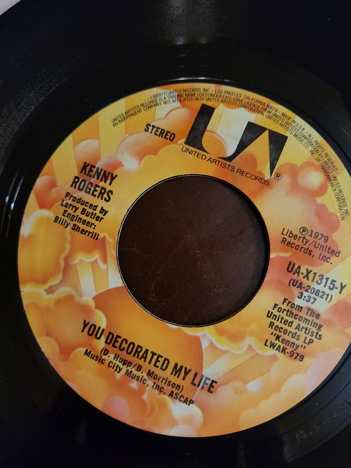 Kenny ROGERS You Decorated My Life / One Man's Woman UA UA--X1315-Y 45