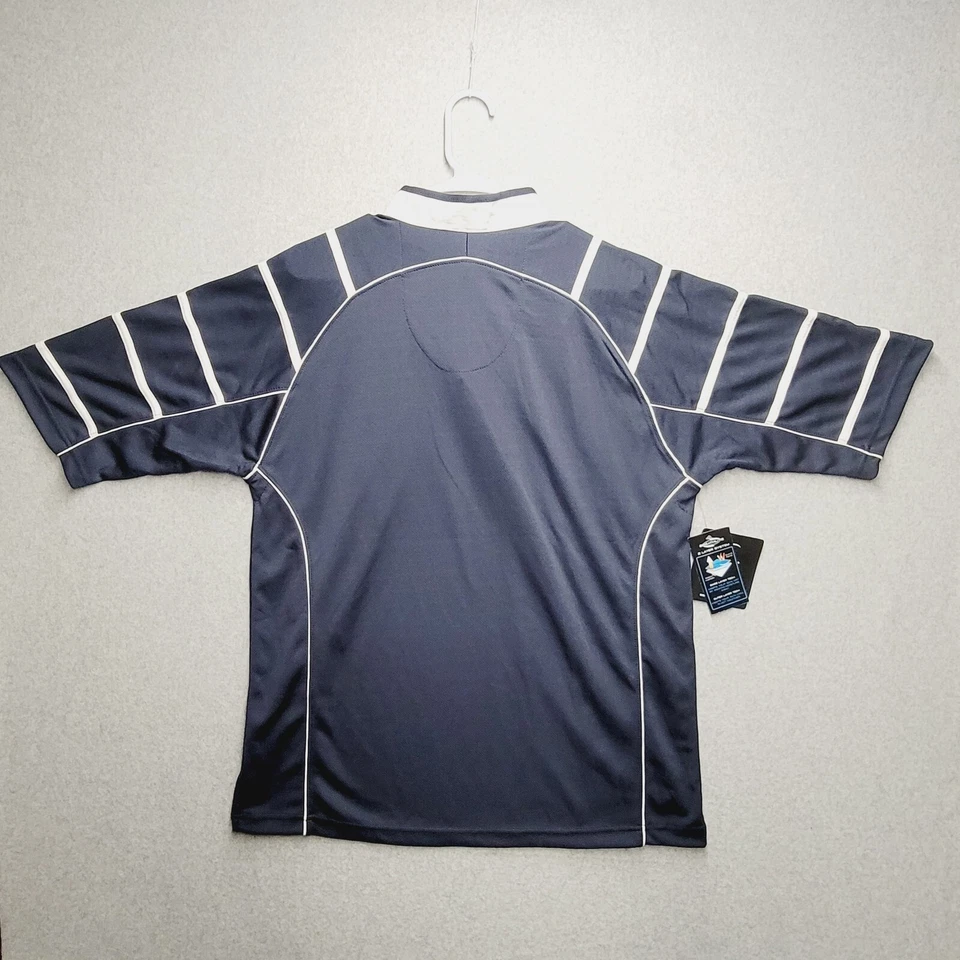 Busch Gardens Short Sleeve Polo T-Shirt Men's Sizes Blue White Stripes LFR Rugby - Image 3 of 4