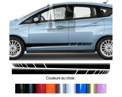 2x UNTERE STREIFEN FÜR FORD C-MAX 210cm DEKO SPORT STICKER AUTO BD573N-76
