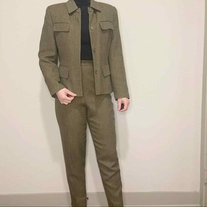 army green suit jacket