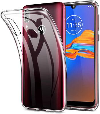For Motorola Moto E6 Plus Slim Clear Shockproof Silicone Gel Phone Case  Cover UK