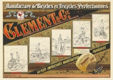 CléMENT VéLO/CYCLES R157 - POSTER HQ 50x70cm d'une AFFICHE VINTAGE