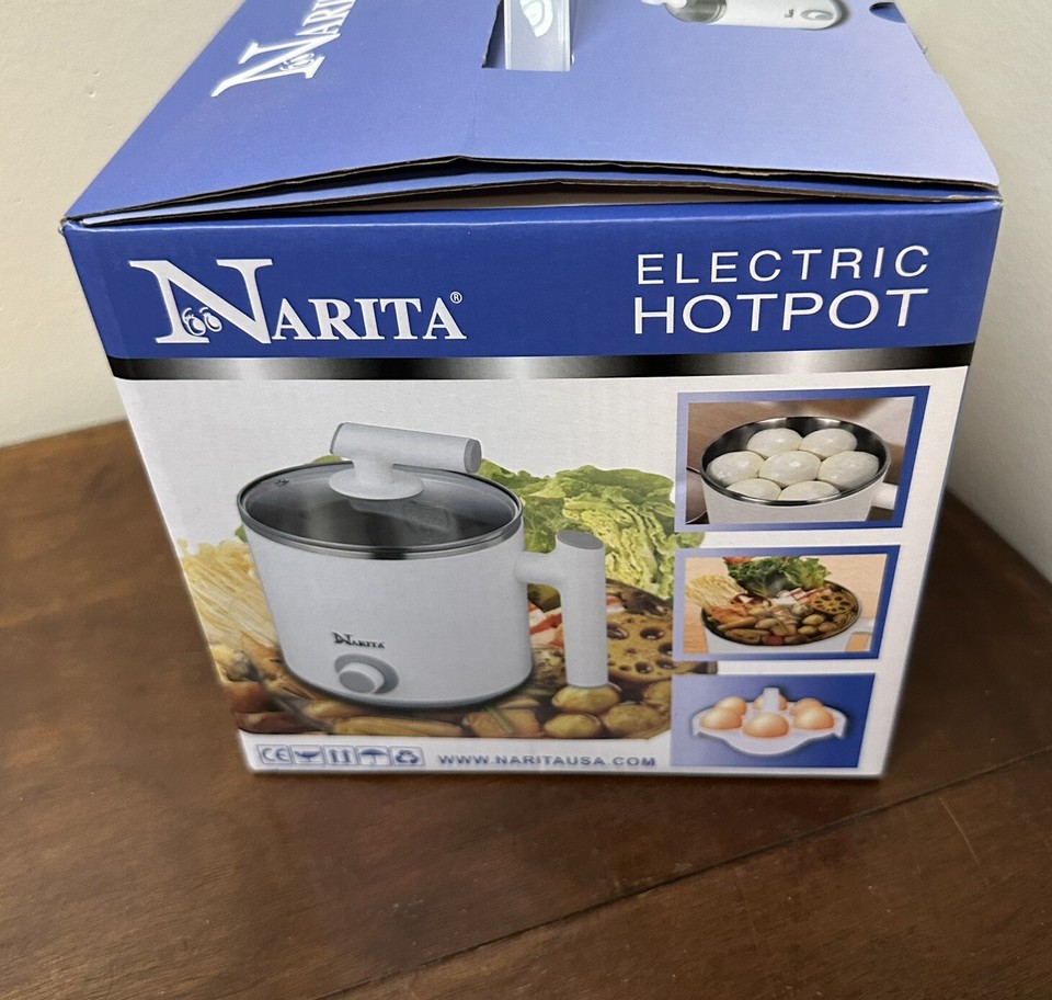 Narita Electric Hot Pot NPC1205 Stainless Steel 1.2 Liter Dorm Student