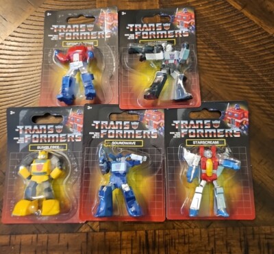 TRANSFORMERS G1 2022 Complete Set 5 Mini Action Figures Hasbro Just Play NIP