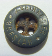 1700s antique scarce metal button J Brinniser Breslau old German 51226