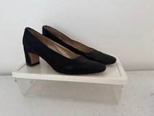 Vintage Vaneli Italy Black Block Heels Size 8