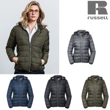 Russell Women's Hooded Nano Jacket0r440f0-adults Full Sleeves Puff Top Fleece