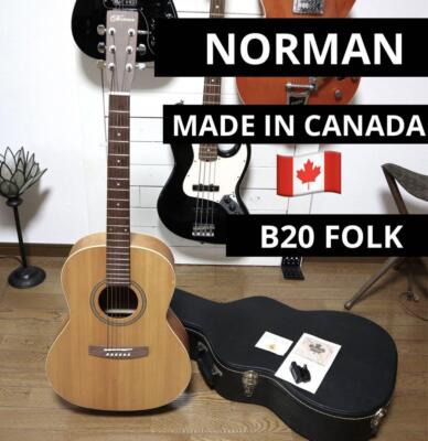 Folk Acoustic Guitar Norman B20 Natural Made in Canada with Hard