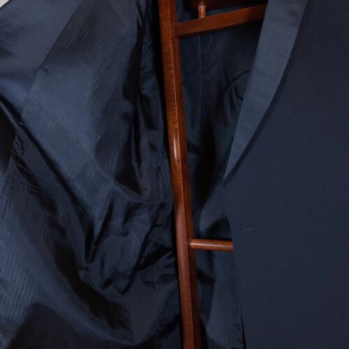 1950s Shawl Collar Tuxedo Dinner Jacket 40L Vintage 1960s Formal Black Wool - Picture 4 of 8