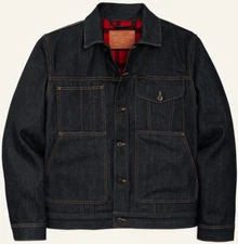Filson Lined Denim Short Cruiser Jacket Raw Indigo, Men's 2XL NWT MSRP $495