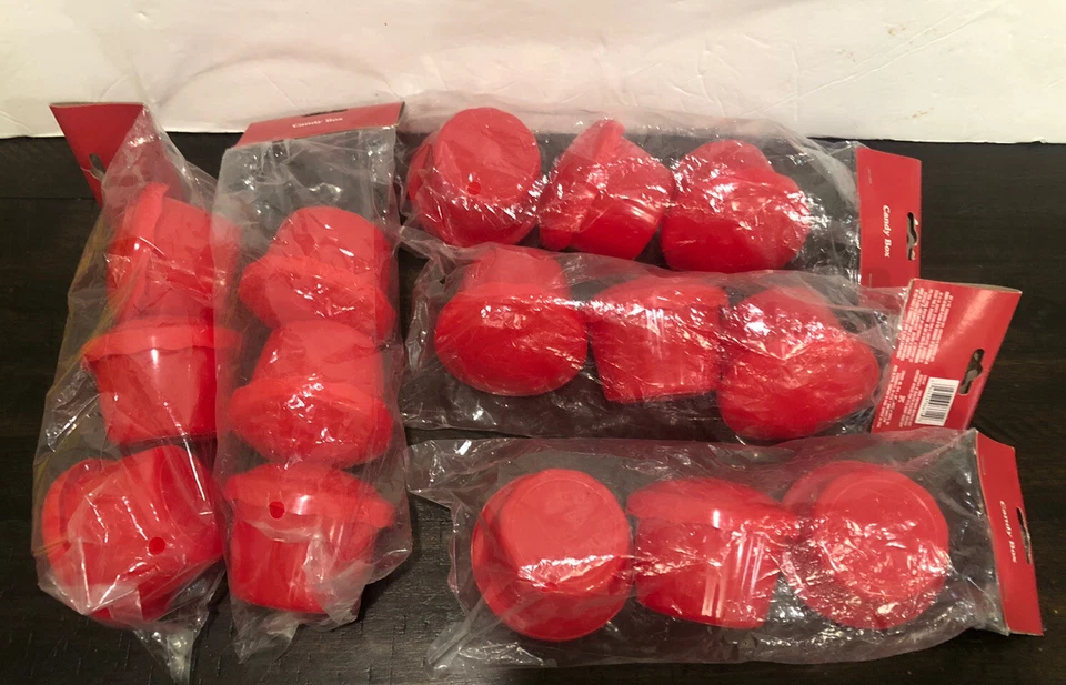 Recipientes Candy Favor suprimentos para festa cupcake vermelho, 15 peças - Imagem 3 de 4