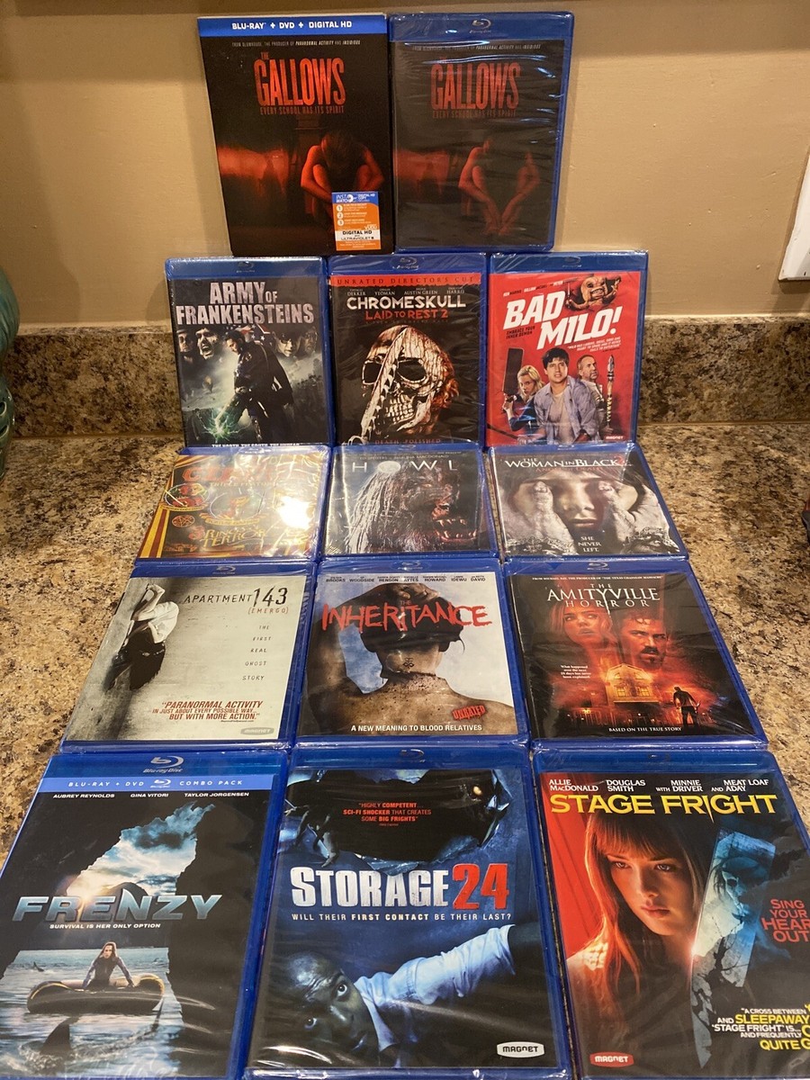 LOT OF 15 BLU-RAY SCI-FI HORROR MOVIES GORE SLASHER CULT NEW