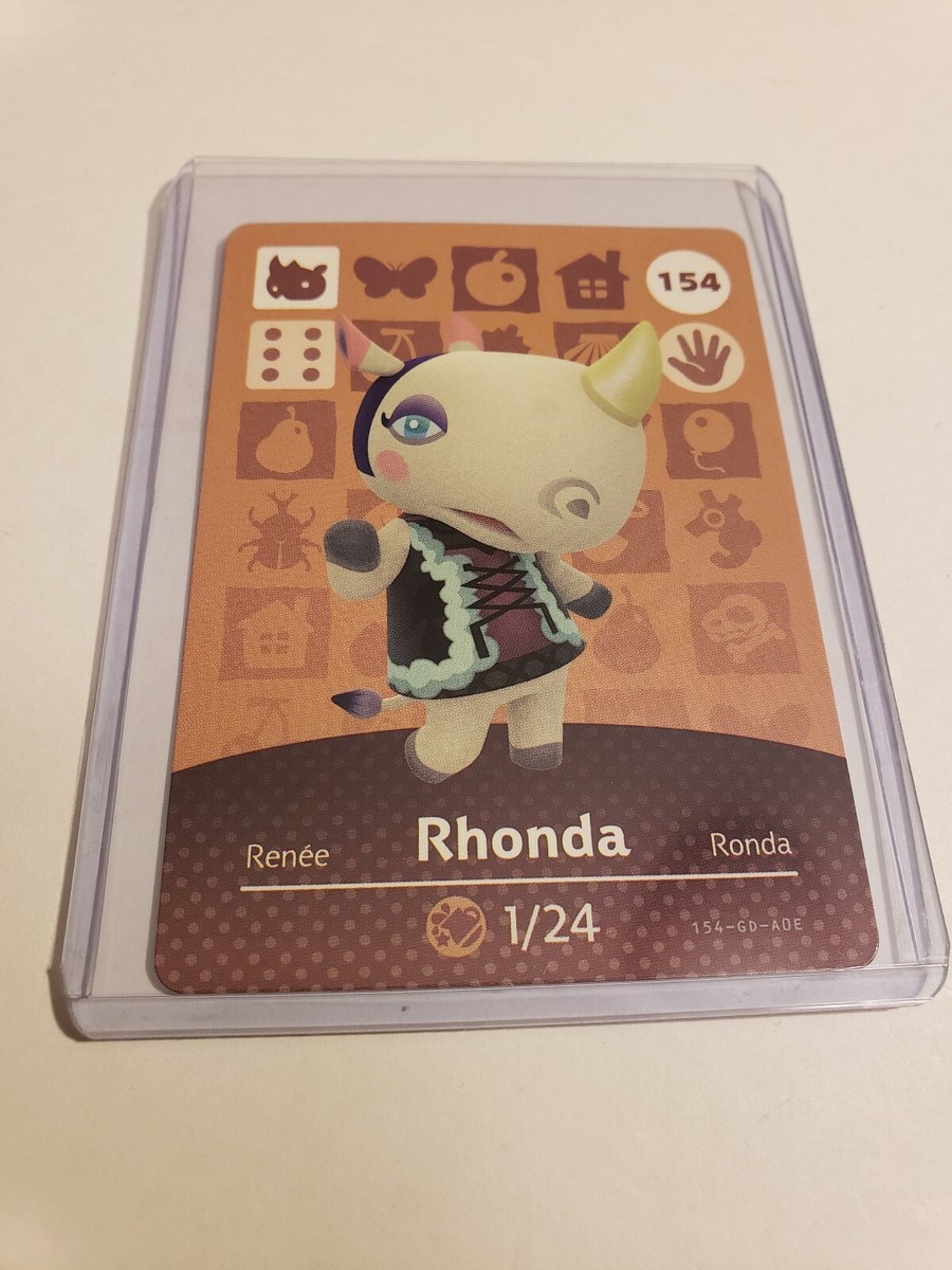 Carta Amiibo Rhonda # 154 Animal Crossing Horizons Series 2 COME - Foto 12