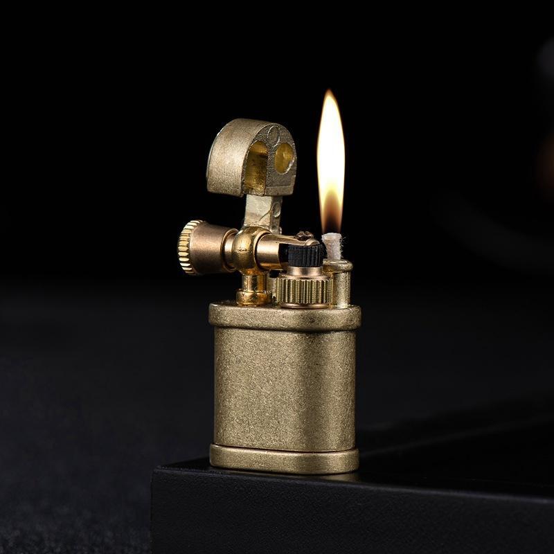 Vintage Retro Flint Metal Unusual Kerosene Lighter Survival Gadgets Luxury Men's
