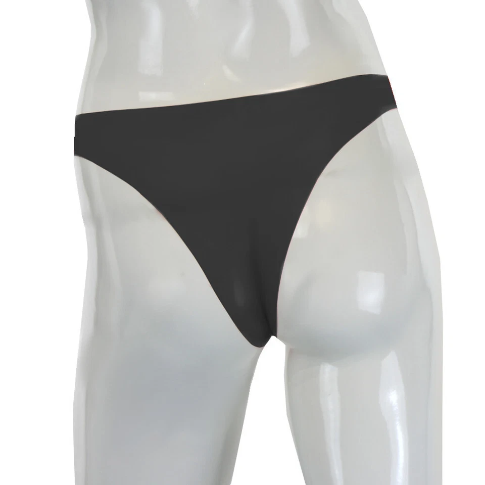 LatexDreamwear schwarzer 100% Latex Frauen / Damen Tanga / Slip / sexy Höschen - Bild 2 von 4