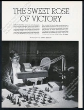 1972 Bobby Fischer 3 photo Reykjavik 1st victory vintage print article