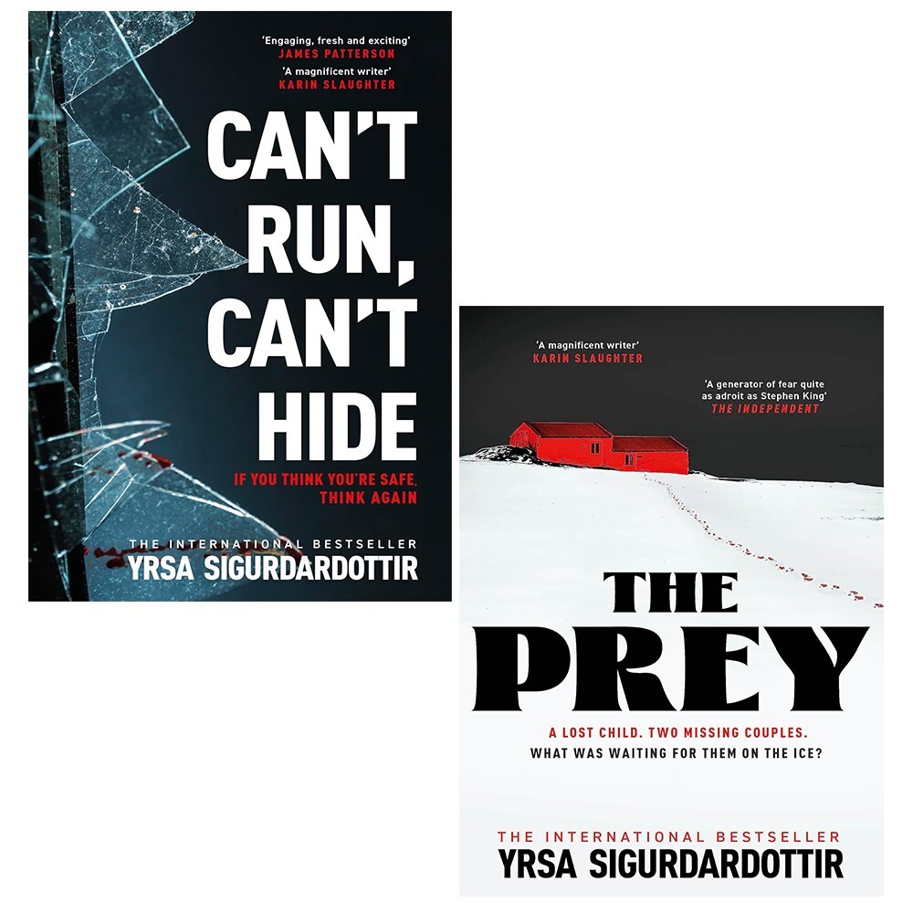 Yrsa Sigurdardottir Collection 2 Books Set Can't Run, Can't Hide, Prey Victoria