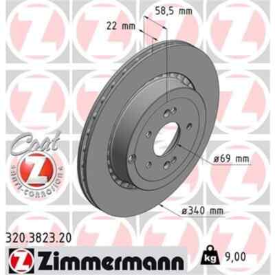 2x ZIMMERMANN Bremsscheibe 320.3823.20