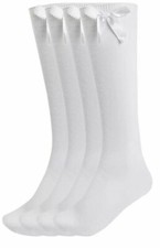 6 Pairs Girls Ladies Knee High Long School Socks With Bow Party Socks All Sizes