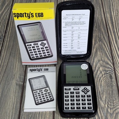 Sporty s E6B Electronic Pilot Flight Computer w/ Manual Case & Reference Card