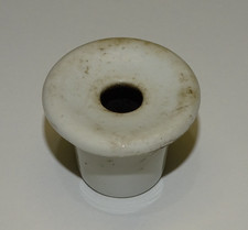 -ANCIEN ENCRIER PORCELAINE BLANCHE POUR BUREAU D'ECOLIER ou AUTRE COLLECTION   D