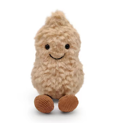 Jelly Cat 16 cm kleine Erdnuss-Plüschpuppe, Dekoration, Anhänger, niedliches