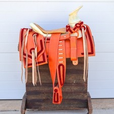 Alforja de cuero Chomite Montura Charro 15" caballo mexicano Montura Charra