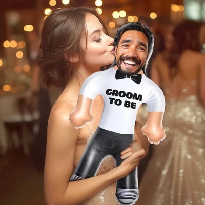 Personalized Groom Blow Up Doll Custom Funny Inflatable Wedding Gift Unique