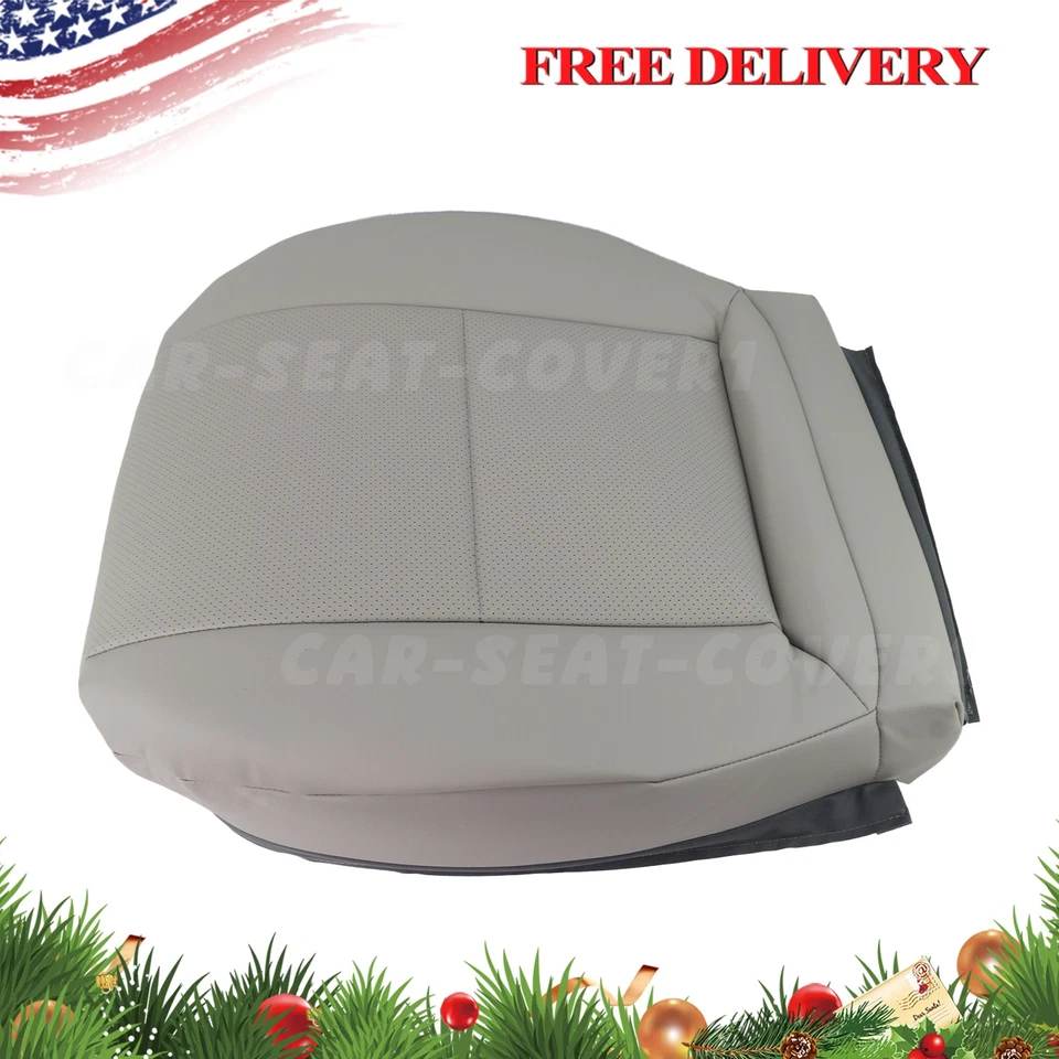 For 2008-2014 Mercedes Benz C250 300 350 Driver Bottom Leather Seat Cover Gray Foto 3 de 4