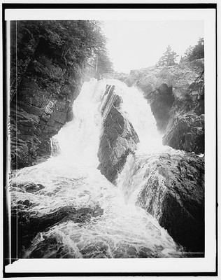 Wilmington High Fall,upper falls,river,Adirondack Mountains,New York,NY,c1902