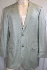 Jos A Bank Signature Collection Blazer Mens 43L 100 Silk Houndstooth Sport Coat