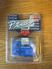 Genuine Brother P-touch TZ-131 1/2" (12mm) Black Print On Clear Tape New SEALED