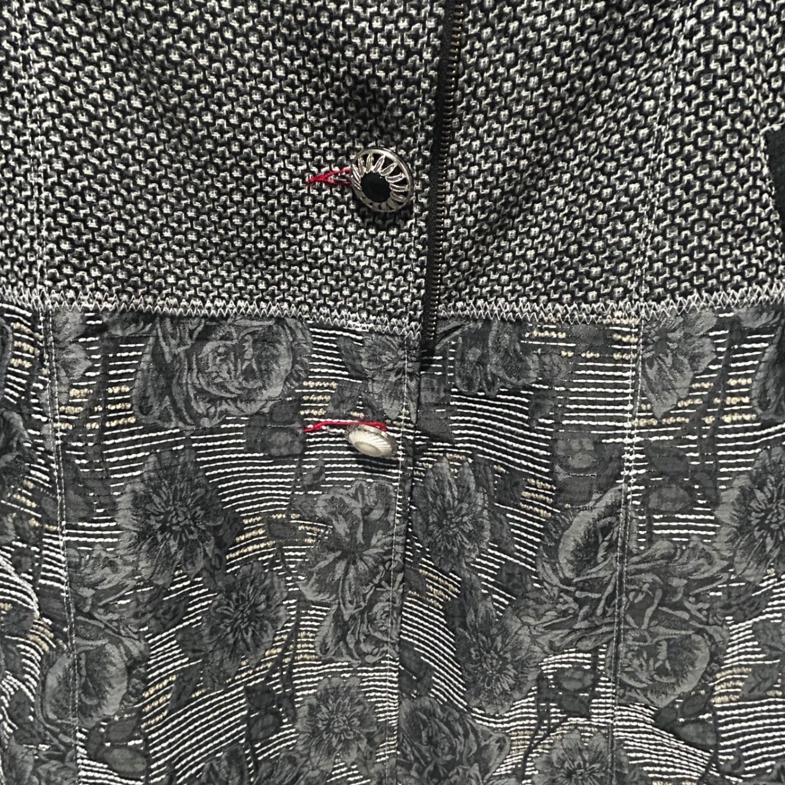 Paparazzi Patchwork Multicolor Linen Blend Textur… - image 4