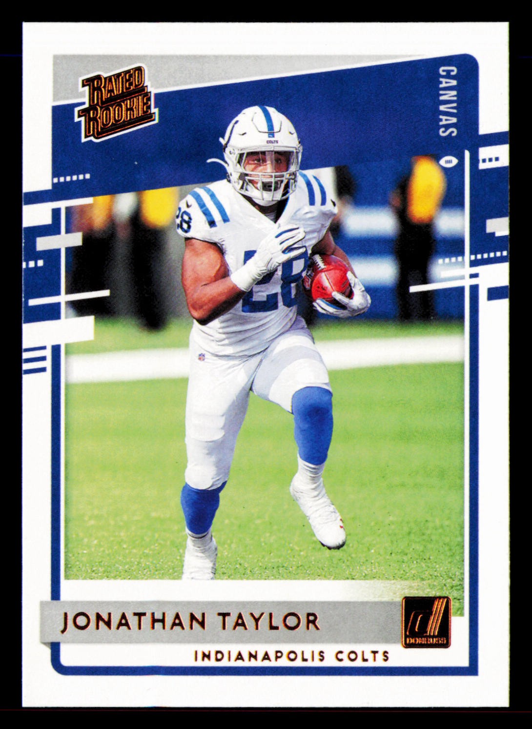 Jonathan Taylor 2020 Donruss Rated Rookies Canvas #317 RC Indianapolis Colts