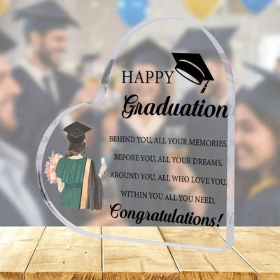 2D Inspirational Graduation Congrats Gift Acrylic Decorative Plaque for Graduate