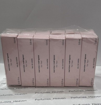 12 x Narciso Rodriguez For Her Eau de Toilette 0.02 oz /0.8ML *NEW* Lot of 12