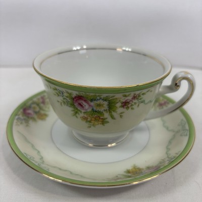 Grace China footed cup and saucer set Formal Garden (Discontinued!)