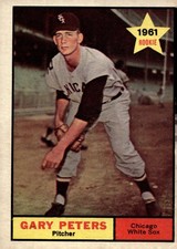 1961 Topps #303 Gary Peters Rookie RC (LOW GRADE)