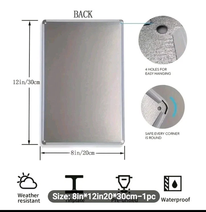 Divertido cuidado con el perro gato letrero de metal rústico decoración de pared regalo para amantes de las mascotas 8x12 pulgadas Foto 4 de 4