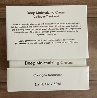 Hydrasphere+ Deep Moisturizing Cream Collagen Treatment 1.7 oz NEW Retails $349