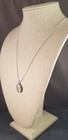 Sterling Silver Hammered Wavy Disc Pendant Necklace signed — photo 1