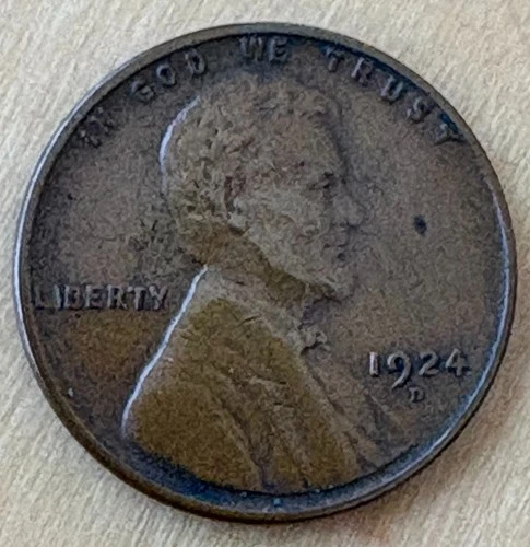 1924-D Lincoln Cent VF Condition