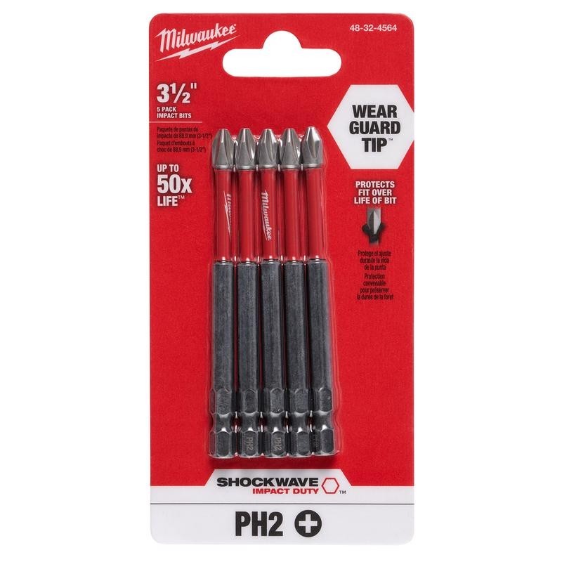 Milwaukee 48-32-4564 SHOCKWAVE 3-1/2" Impact Phillips #2 Power Bit