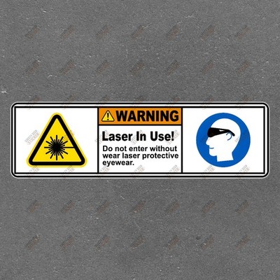 Laser Safety Warning Sign OSHA Compliant Sticker for Workplace Safety #284798