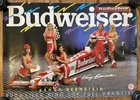 Vintage Budweiser Beer Kenny Bernstein Poster Sign Drag Racing Dragster King Top