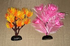 NEW Artificial Plastic Aquarium plants Orange And Pink