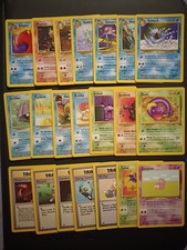 LOTTO 21 CARTE POKEMON SET FOSSIL ENG NEAR MINT