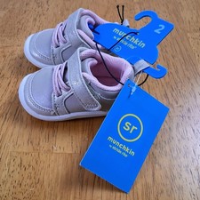 Munchkin By Stride Rite Baby First Walking Shoes Pink & Champagne 2, 3, 5, 6